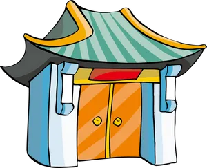 Colorful Animated Temple Illustration.png PNG