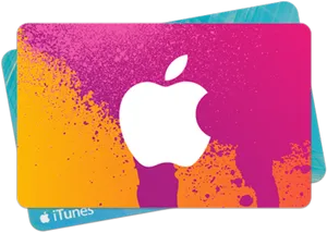 Colorful Apple Gift Card PNG image