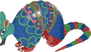 Colorful Armadillo Artwork PNG