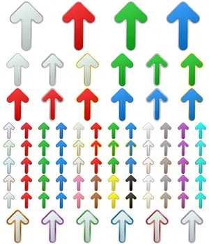 Colorful Arrow Icons Collection PNG image
