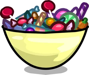 Colorful Assorted Candy Bowl