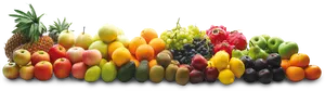 Colorful Assorted Fruit Selection PNG image