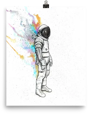 Colorful Astronaut Artwork
