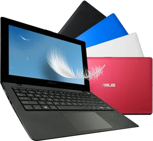 Colorful Asus Laptops Display PNG