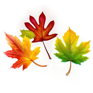 Colorful Autumn Leaves PNG Ggk50