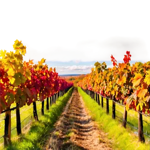 Colorful Autumn Vineyard Photo Png 05212024 PNG image