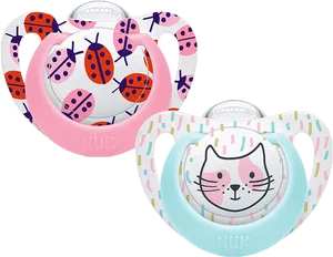 Colorful Baby Pacifiers Nuk Brand PNG