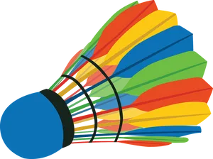 Colorful Badminton Shuttlecock PNG image