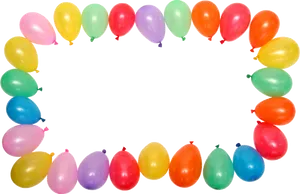 Colorful Balloon Frame Transparent Background PNG image