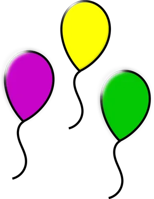 Colorful Balloons Against Black Background