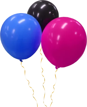 Colorful Balloonson Black Background