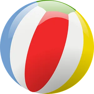 Colorful Beach Ball Graphic PNG image
