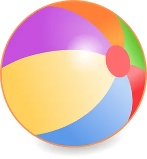 Colorful Beach Ball Illustration PNG image