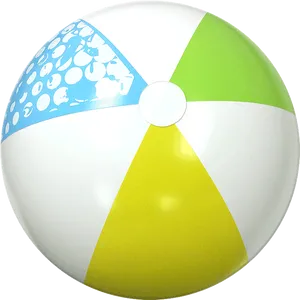 Colorful Beach Ball Isolated