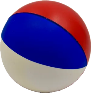 Colorful Beach Ball Isolatedon Black