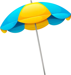 Colorful Beach Umbrella Graphic PNG image