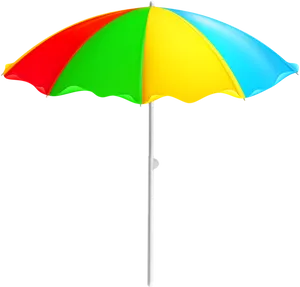 Colorful Beach Umbrella Isolated PNG image