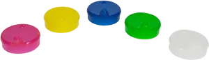 Colorful Beaker Lids Array PNG image