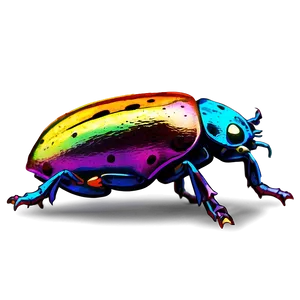 Colorful Beetle Artwork PNG 6