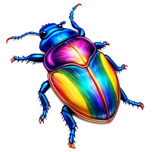 Colorful Beetle Artwork PNG Kxt