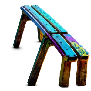 Colorful Bench PNG Oya79