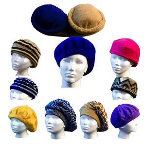 Colorful Beret Collection Png 06122024 PNG image