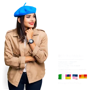 Colorful Beret Collection Png Emc58 PNG image