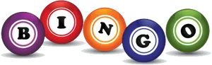 Colorful Bingo Balls Row PNG image