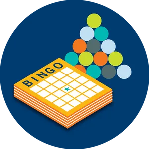 Colorful Bingo Game Design PNG image