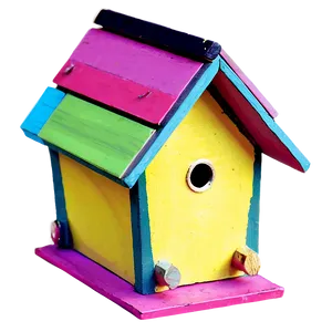 Colorful Birdhouse PNG 06292024