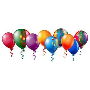 Colorful Birthday Balloon Png 06272024 PNG image