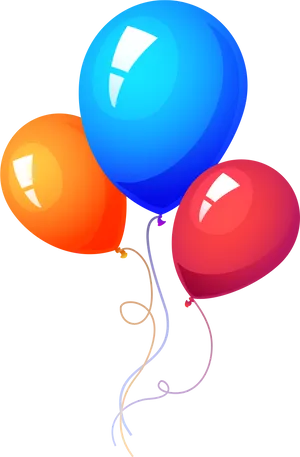 Colorful Birthday Balloons Graphic PNG image
