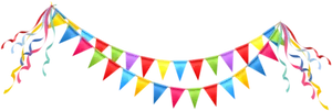 Colorful Birthday Banner Decoration PNG image