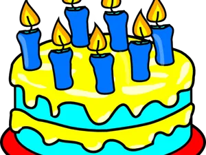 Colorful Birthday Cake Candles Illustration PNG image