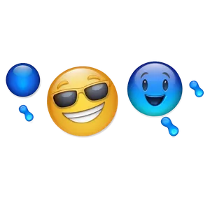 Colorful Blue Emoji Png Assortment Snd PNG image