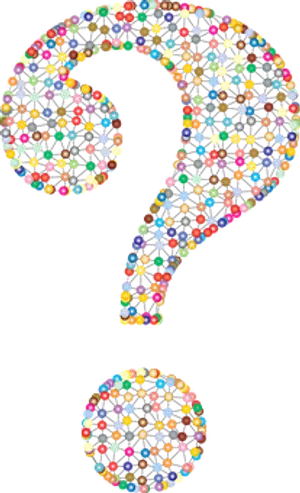 Colorful Bokeh Question Mark PNG image