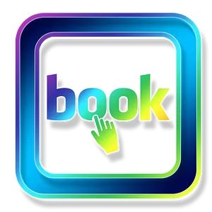 Colorful Book Iconwith Hand Cursor