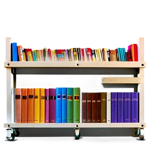 Colorful Books On Shelf Png 26 PNG image