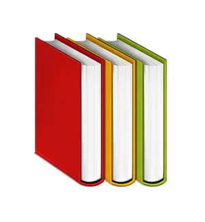 Colorful Books Row PNG image