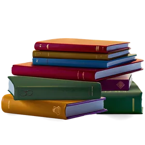 Colorful Books Stack PNG 05252024