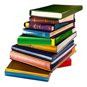 Colorful Books Stack Png Lpa89 PNG image