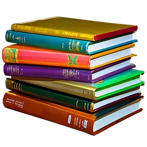 Colorful Books Stack PNG Rrv73 PNG