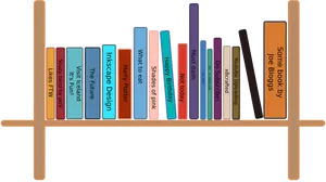 Colorful Bookshelf Vector
