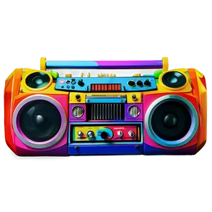 Colorful Boombox Png 10 PNG image