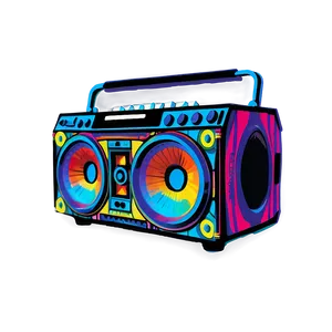Colorful Boombox Png Deg PNG image