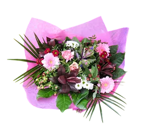 Colorful Bouquet Black Background.jpg PNG image