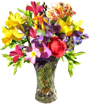 Colorful Bouquetin Crystal Vase