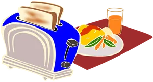 Colorful Breakfast Setup