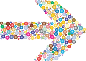 Colorful Bubble Arrow Clipart PNG