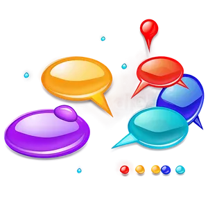 Colorful Bubble Chat Set Png 81 PNG image